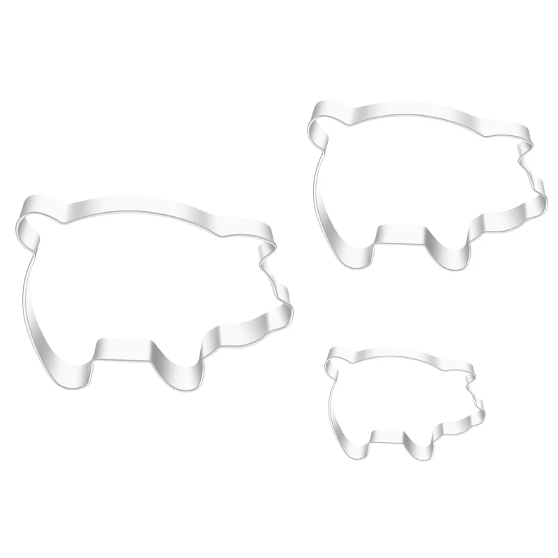 

Cookie Cutters Biscuit Moulds Animal Pig Shaped Stainless Steel Material Cookie Molds Baking Accessories for DIY Baking