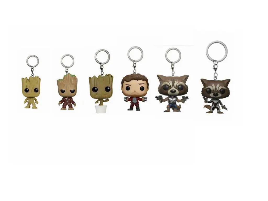 Guardiani Della Galassia Groot Star Lord Rocket Portachiavi In Vinile Action Figure Collezione Modello Giocattoli Per Bambini