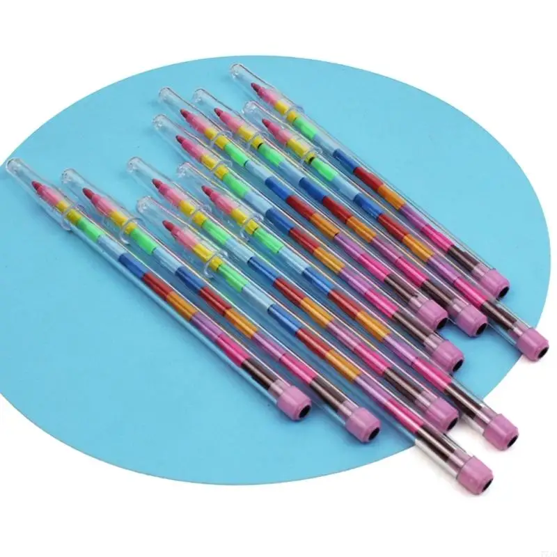 Painting Stitching Building Blocks Kid Color Stackable Detachable Crayon Set 10/24Pcs 77JD