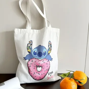 ⁦Disney Stitch Bag Crossbody Bag STITCH Cartoon Peripheral Cute Canvas Bag Shoulder Bag Lilo and Baby Same Style⁩ – תמונה ⁦3⁩