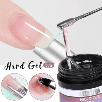 30g Estensione Rafforzamento Gel per la Costruzione delle Unghie Gelatina Trasparente Gel Duro Multifunzionale Costruzione Veloce UV Prolunga Strumenti per Manicure