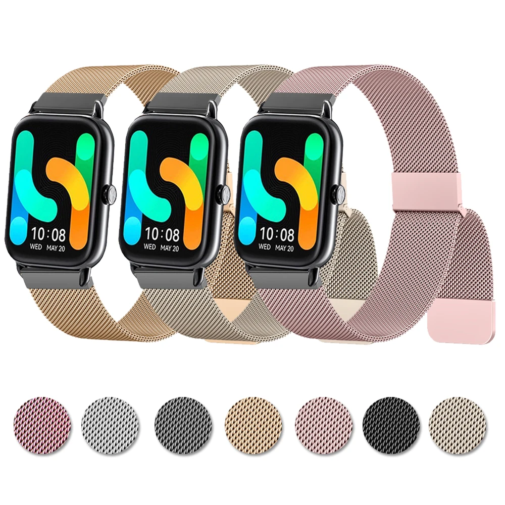 

Magnetic Strap For Xiaomi IMILAB KW66/Mibro Lite Color Air/YAMAY SW022 Band Bracelet For Haylou RS4 Plus RT2 LS10/LS02/RT/LS05s