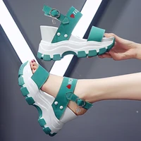 Moipheng Platform Sandals Women 2023 New Summer Chunky High Heels Female Wedges Shoes for Women Fish Toe Red Sandalia Feminina - Image 5