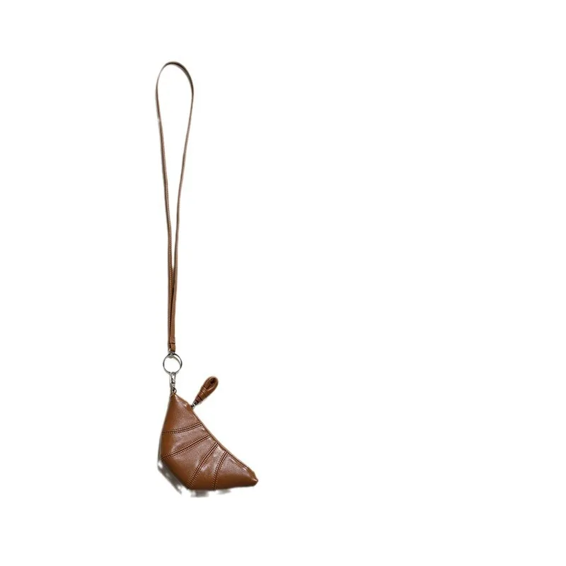New PU Leather Ox Horn Bags for Women Summer Lady Purse Versatile Mini Zero Wallet Hanging Rope Hobos Shoulder Bag