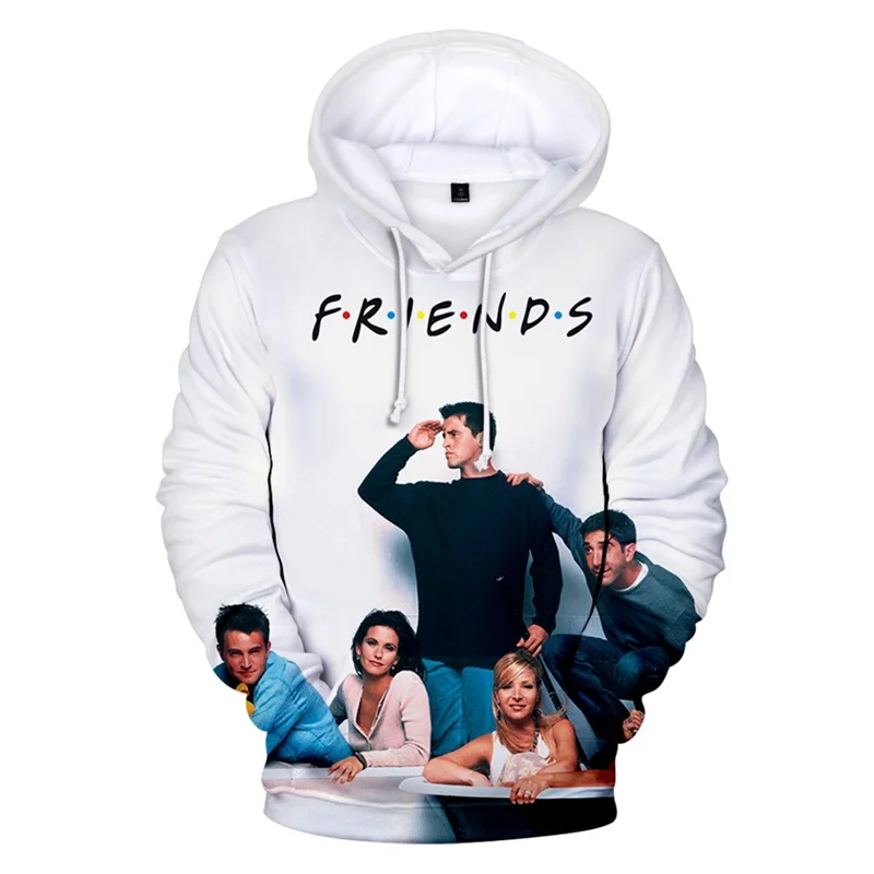 thumbnail image 1 of Sudadera con capucha con estampado 3D de Friends para hombre y mujer, estilo informal, de gran tamaño, ropa de calle popular, 1 of 4