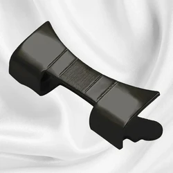 Sleek Stainless Steel Curved End Watch Strap Connector Adapter - 21mm (Black - one)