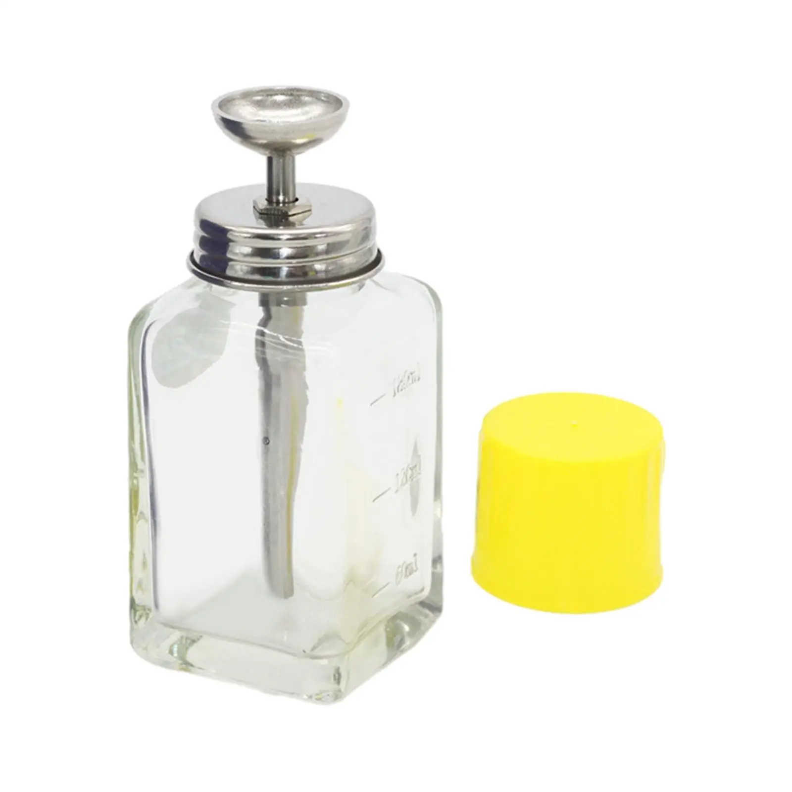 Glass Bottle Containers with Top Cap Glass Pump Dispenser Bottle for Salon