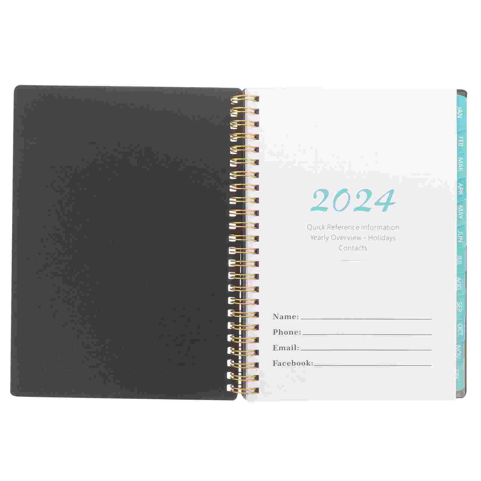 Coil Note Book Portable Planner Organizer Office Academic Planner Office Accessory portable leather a6 binder budget planner notebook pockets zipper bags caculator 6 hole binder covers folder for school office