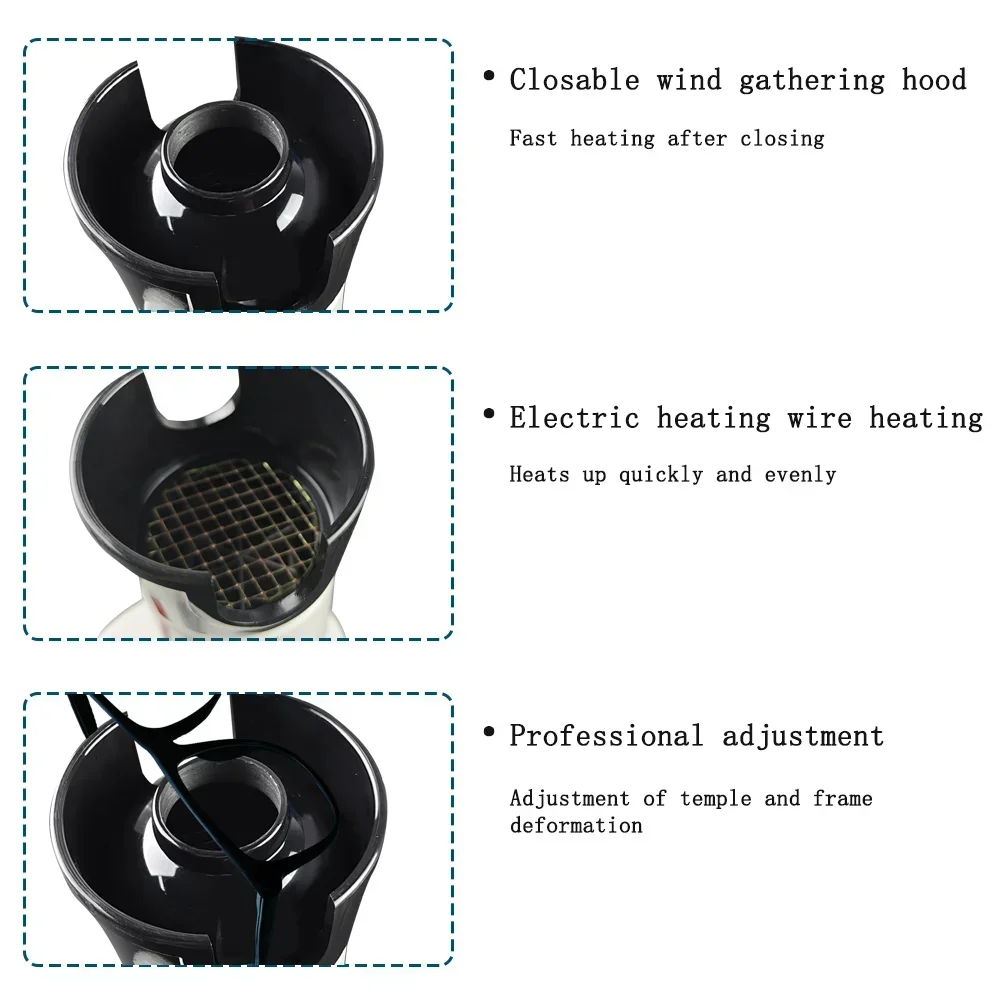 Optical Eyeglasses Frame Warmer Frame Heater Temperature Adjustable Ceramic Heating Glasses Fast Blowing FH-50 eyeglasses frame heater