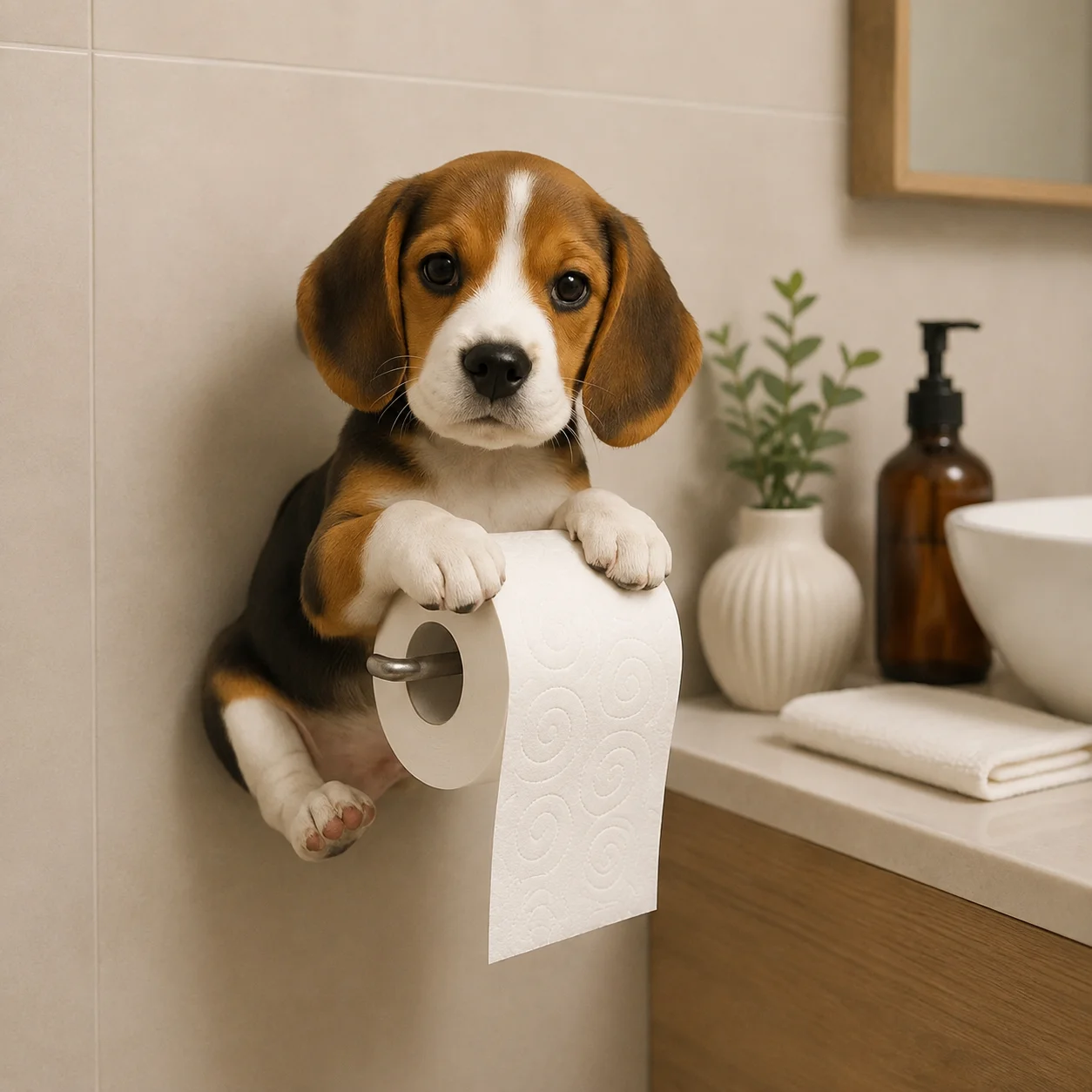 Carino Porta Rotolo di Carta Igienica a Forma di Cane in Resina, Supporto per Rotolo di Carta da Parete, Porta Asciugamani da Bagno, Porta Tovaglioli, Decorazione per la Casa - immagine 4