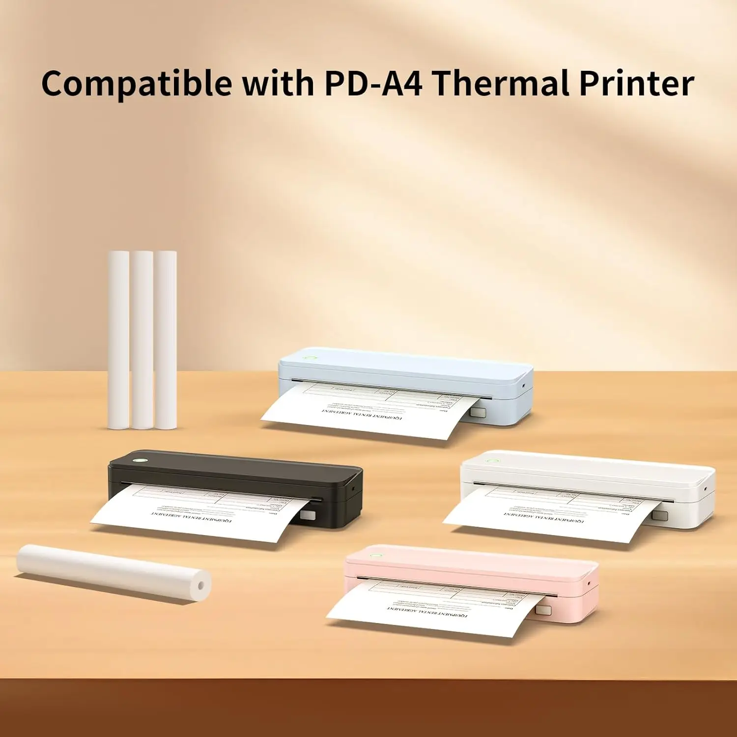 Thermal Printer Paper A4 Letter Size, 8.27x11.69''(210mm) Thermal Paper Quick-Dry, Compatible with A4 Thermal Printer,BPA Free