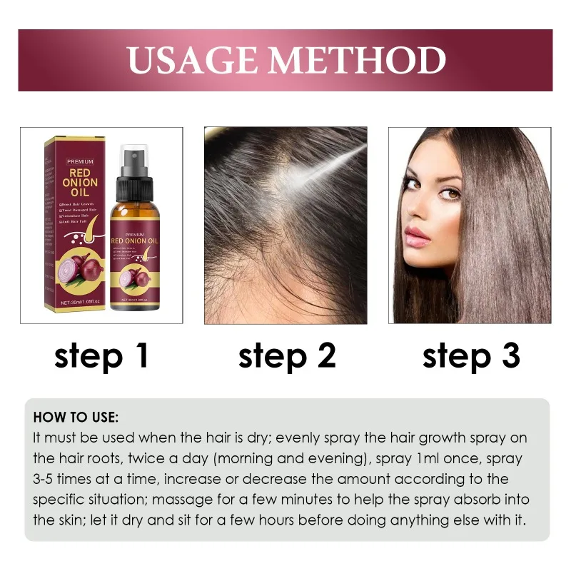 Powerful Hair Growth Serum Spray Repair Hair Nourish Root Regrowth Anti HairLoss Treatment Essence for Men Women HairCare for hair growth oil,hair restoration products,beard growth oil