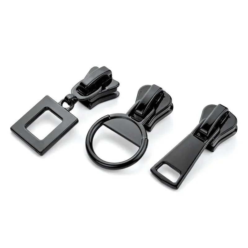 Zipper Sliders 5PCS Metal Zipper Sliders for Resin Teeth Zippers 3#/5#/8# Black Auto Lock