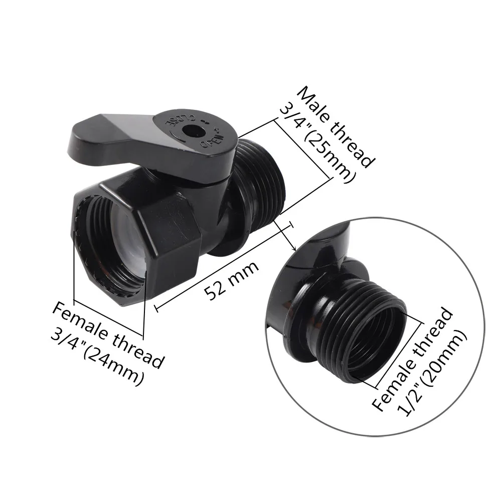 Garden Hose Valve Quick Connect Valve Water Pressure Reducing Valve 3/4" Thread Connection 1 Pc
