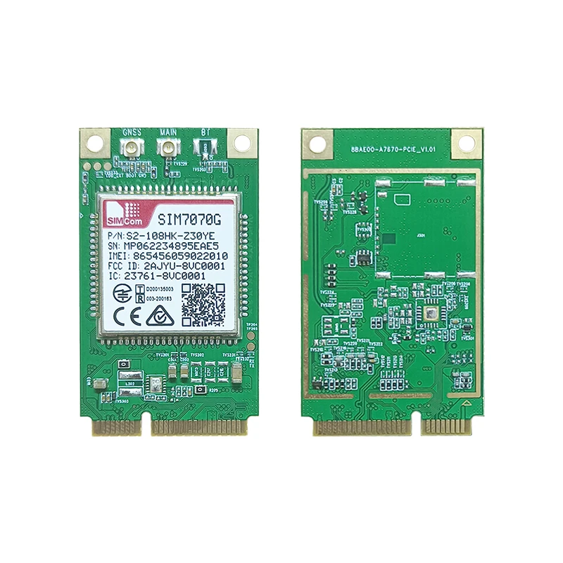 

SIM7070G модуль PCIE NBIoT CATM EMTC GNSS SIM7070G MINIPCIE SIMcard опционально
