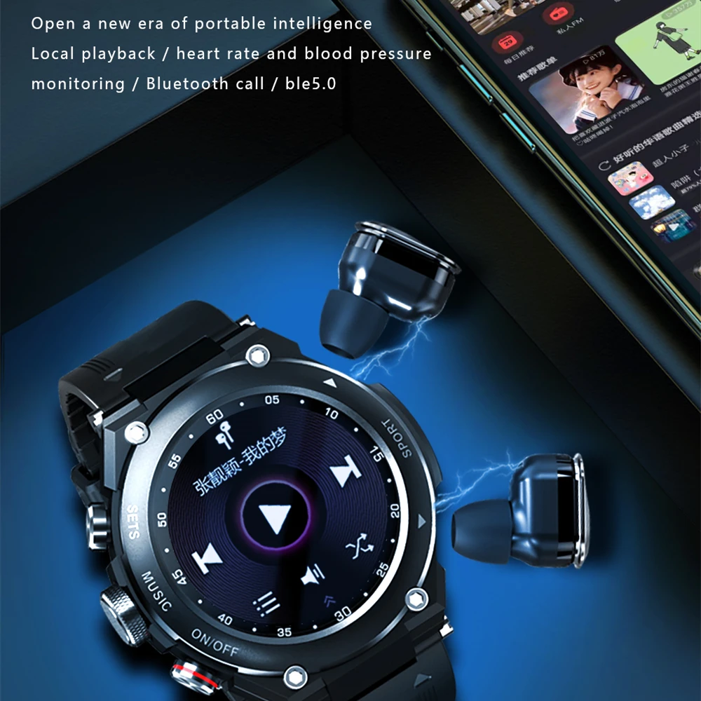 2023 ο T92 Ʈ ġ  2 1 TWS  ̾ 1.28 ġ ɹڼ    Smartwatch