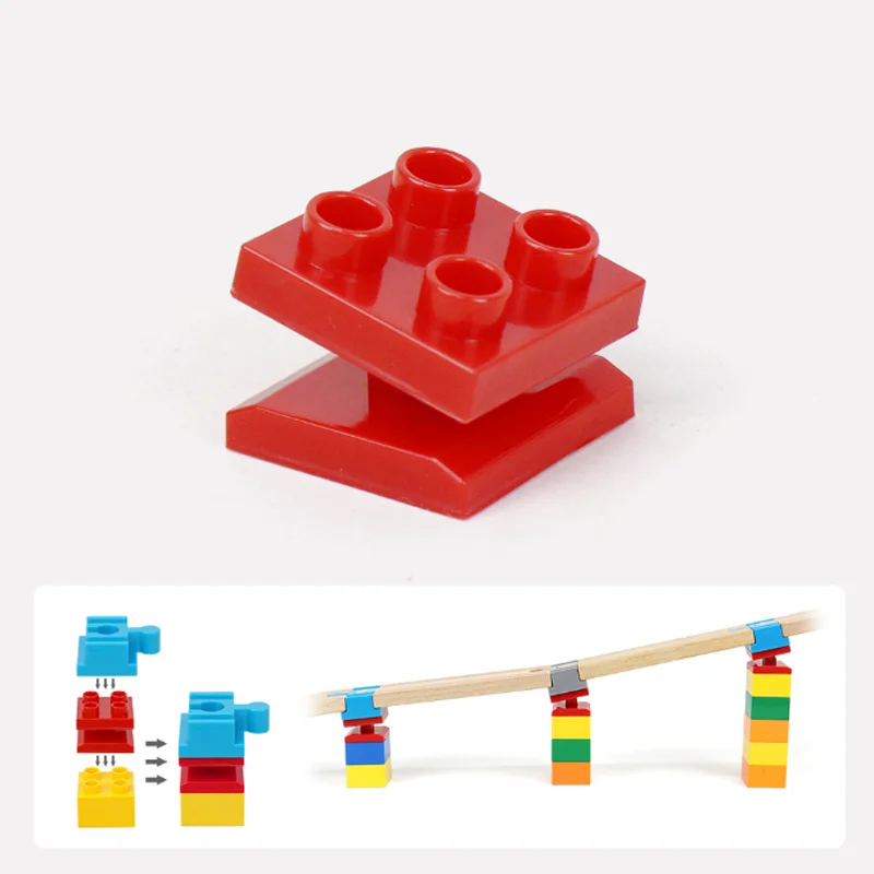 Wooden Track Accessories Adapter Wooden Train Track Adapter Connector Compatible with Wooden Railway Train Tracks 5