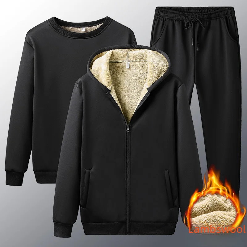 Casual Fleece Hoodies Suit