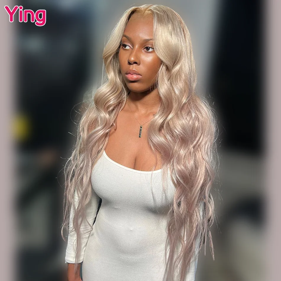 

Ying Ash Blonde 12A Brazilian Body Wave 13x4 Lace Front Wig 5x5/4x4 Pre-Plucked 13X6 Transparent Lace Frontal Human Hair Wig