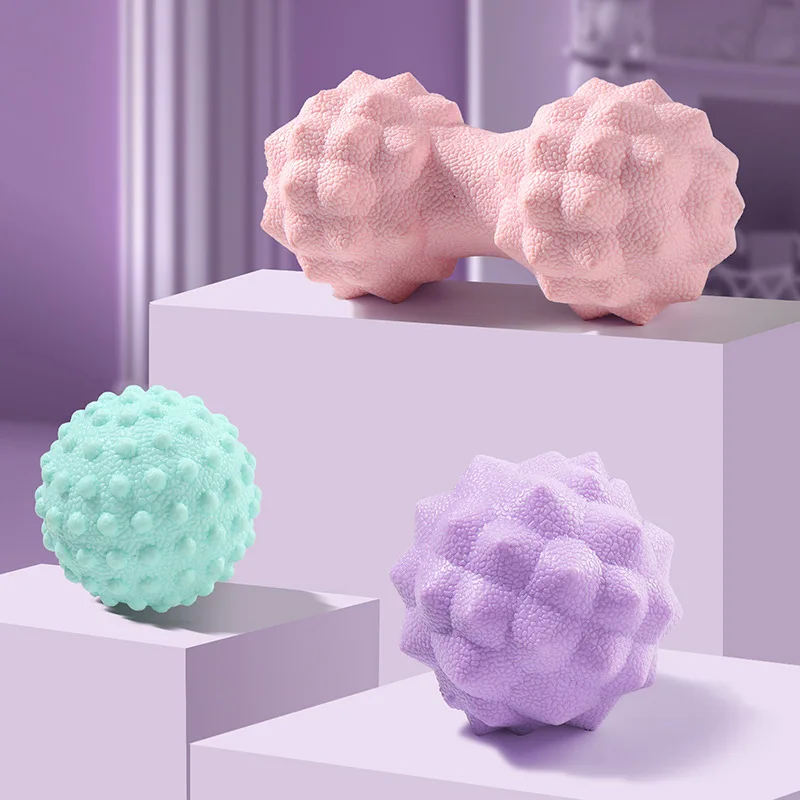 Double Lacrosse Massage Foot Massage Ball Back Muscle Relaxation Peanut Ball Shoulder And Neck Massage Yoga Ball TPR Material