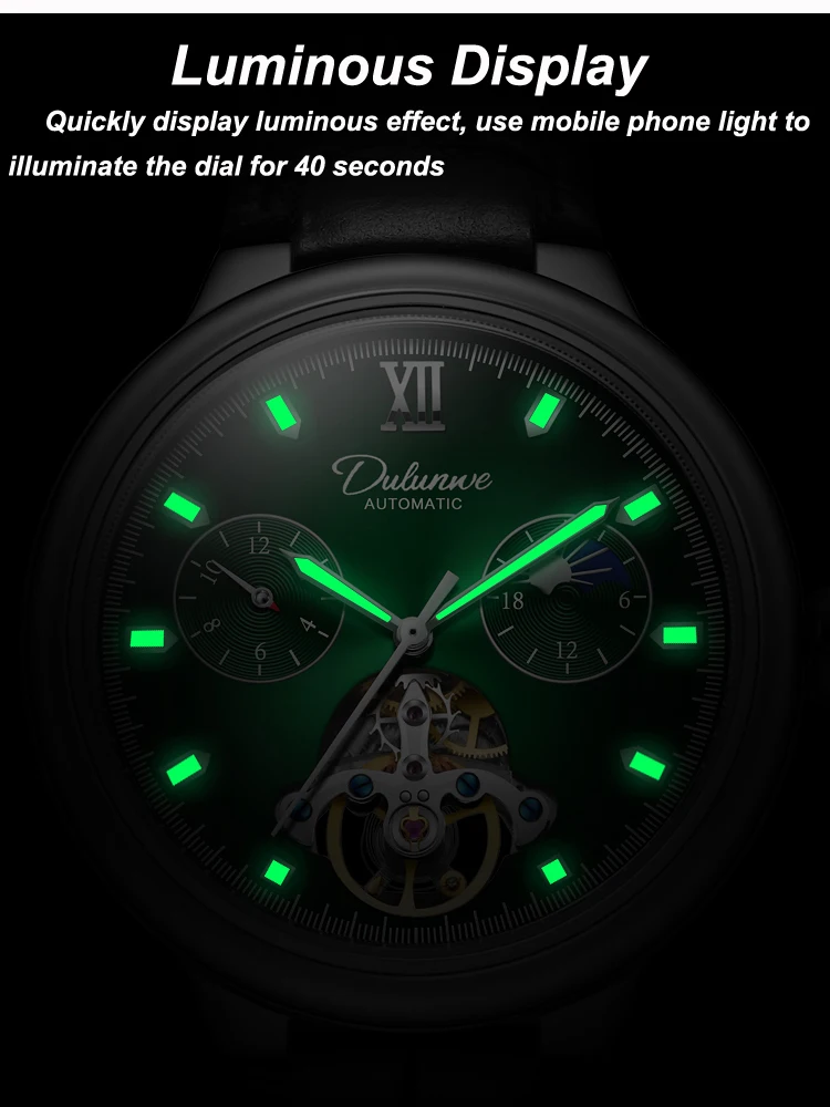 Luxus Herren Neue Mechanische Skelett Uhren Mode Tourbillon Automatische Aushöhlen Uhr Wasserdicht Casual Leuchtende Uhr_voghion.com