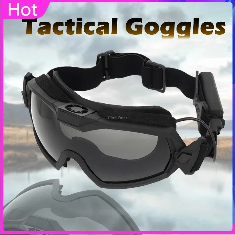 Tactical Goggles Airsoft Paintball Cs Wargame Combat Micro Fan Windproof Shooting Polarized Sports Glasses Polarized Goggles