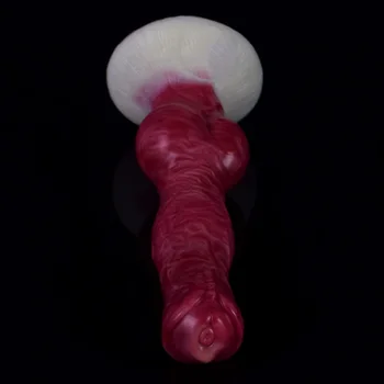 Big Knot Dog Dildo with Suction Cup for Women Sexy Toys Animal Glossy Swirly Patterns Flexible Anal Plug Silicone 4