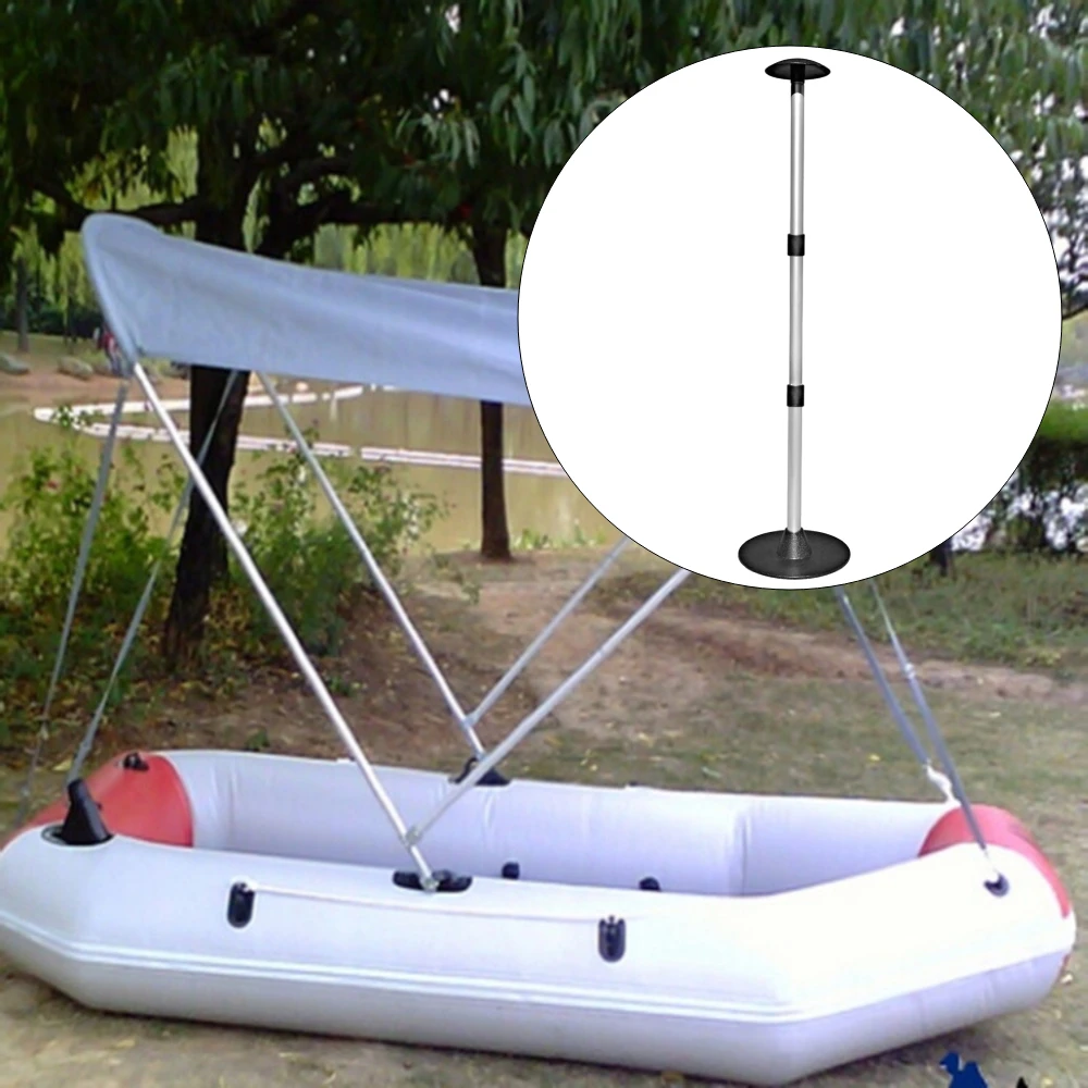 Marine 3 in 1 Aluminum Boat Cover Support Pole Height Adjustable 22" to 54" Inflatable Boat Kayak Canoe Sailboat Accessories