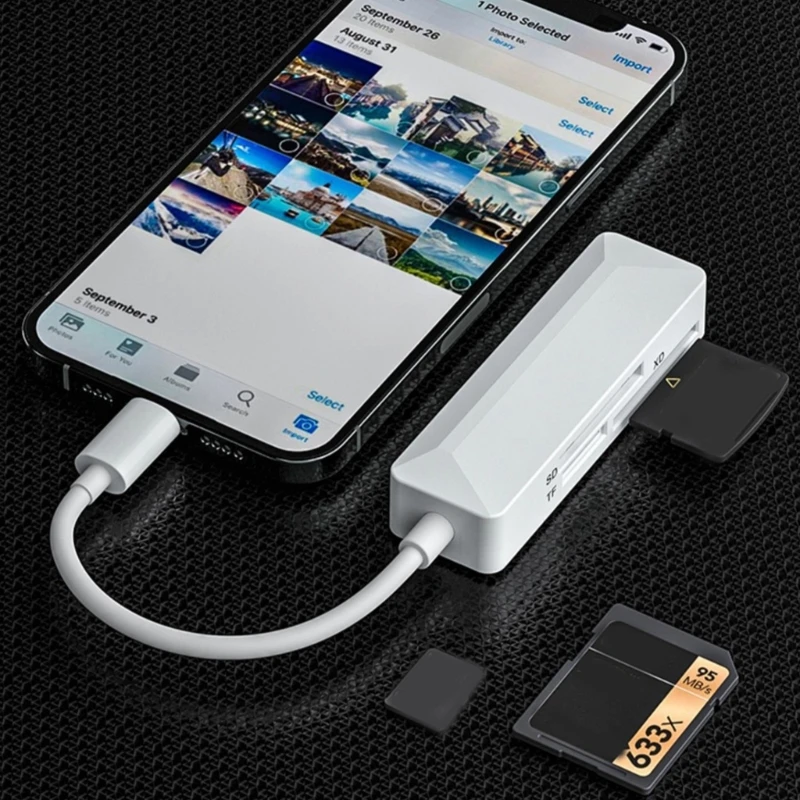 Universal xd Tfsd Card Reader Memory Card Reader de Alta Velocidade Usb c Converter For Mobile Phones Laptop em 1 - Imagem 5