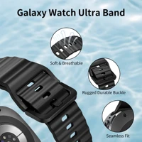 Bracelet pour Samsung Galaxy Watch 8 ultra 6/6 Classic/5 pro/4 44mm 40mm 43mm 46mm, Bracelet en Silicone correa Galaxy Watch 7 47mm 3