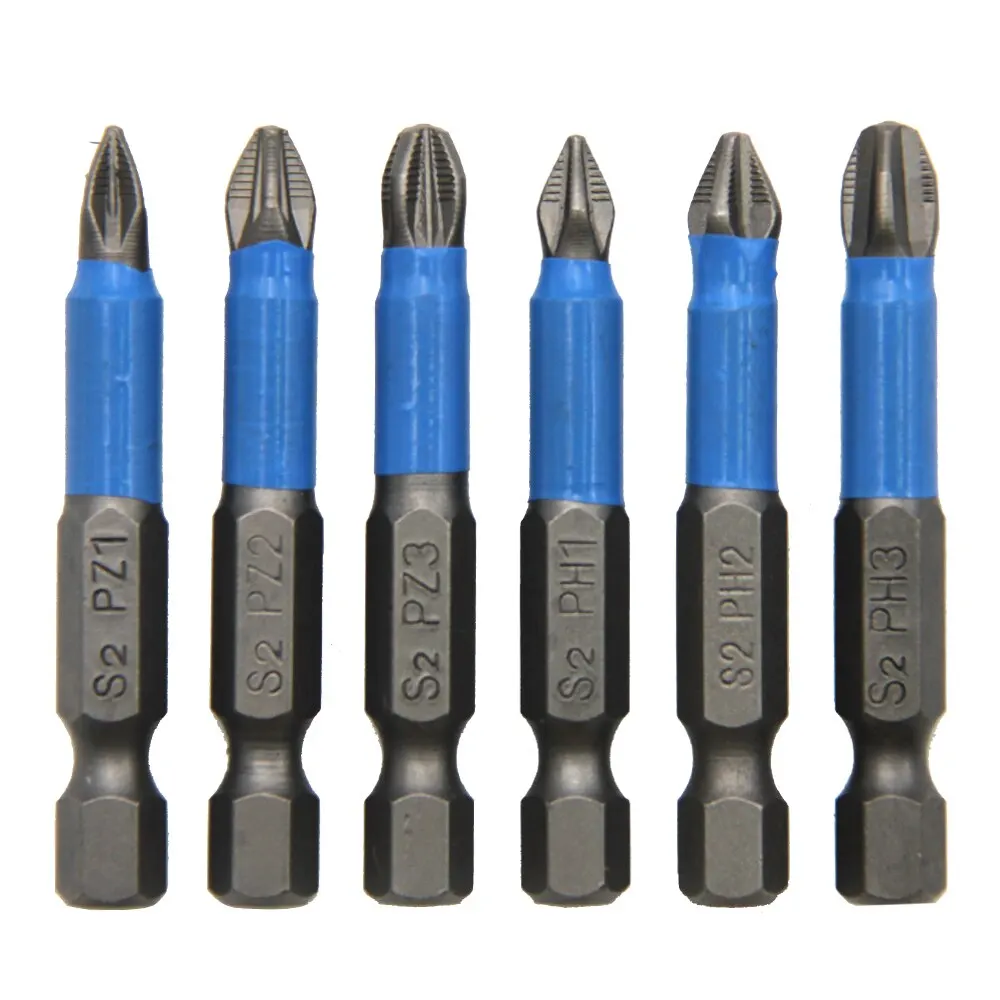 12pc S2 Steel Anti Slip Screwdriver Head Cross Electric Screwdriver Tool Set PH1/PH2/PH3/PZ1/PZ2/PZ3 2