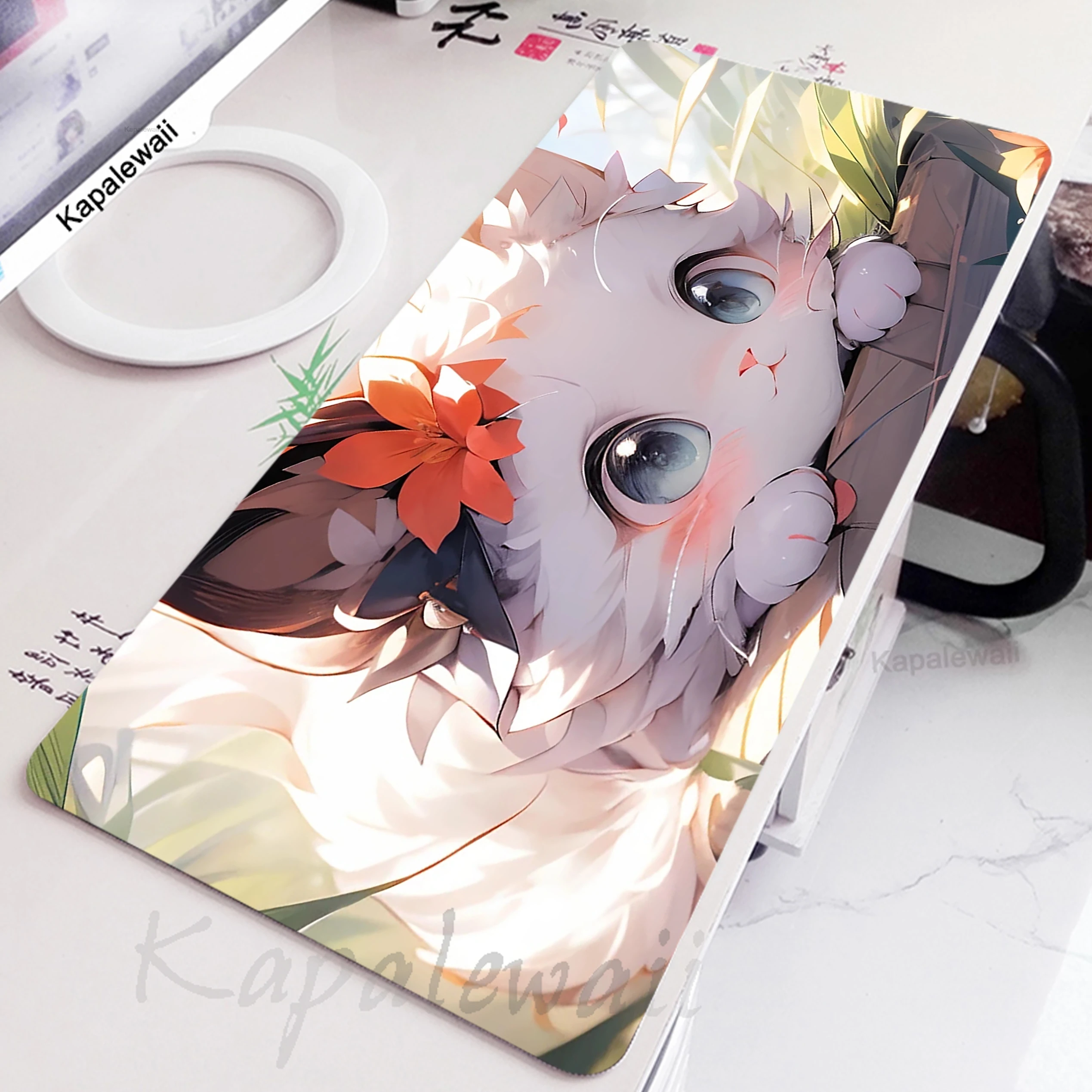 

Kawaii Cute Cat Large Gamer Mouse Pad Gaming Mousepad Locking Edge Mouse Mat Game Speed Accessories Keyboard Pads Anime Desk Mat