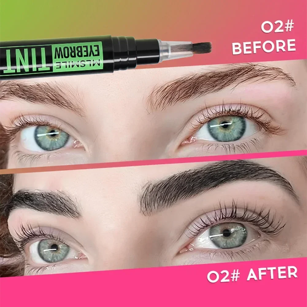 Brush Brow Tint Dye Waterproof Longlasting Black Brown Color Brow Gel Paint Tint Mascara Makeups Tool Brow Enhancer Cream Makeup 3