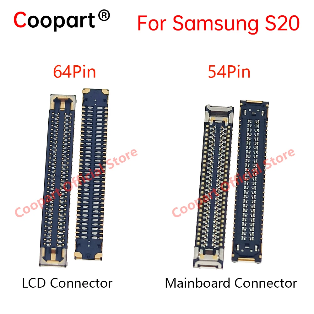 Гибкий разъем для материнской платы Samsung Galaxy S20, 2 шт., коннектор для печатной платы, ЖК-дисплей, FPC, антенна для сигнала Wi-Fi