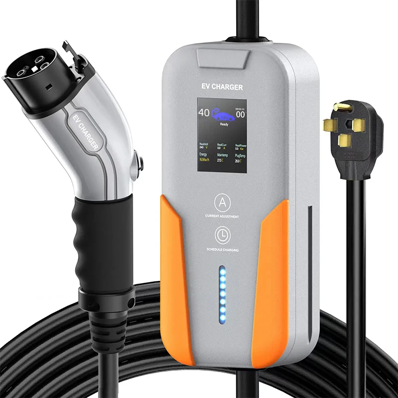 

EV40A02US 40A 9.6kW Type 1 SAE J1772 Plug Ip65 waterproof adjustable new energy vehicle portable charger