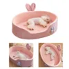Pink Pet Bed Detachable Washable Dog Sleeping Bed Soft Comfortable Warm Cat Bed For Four Seasons 4