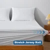 1pc Soft Terry Cloth Waterproof Elastic Fitted Sheet, Breathable Terry Mattress Protector Knitted Bed Cover with Deep Pocket 4