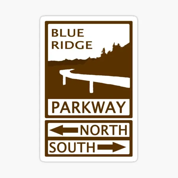 

Blue Ridge Parkway дорожный знак, 5 шт., автомобильные наклейки для багажа, милый Декор для комнаты, наклейки, Мультяшные художественные бутылки для воды, автомобиль, аниме