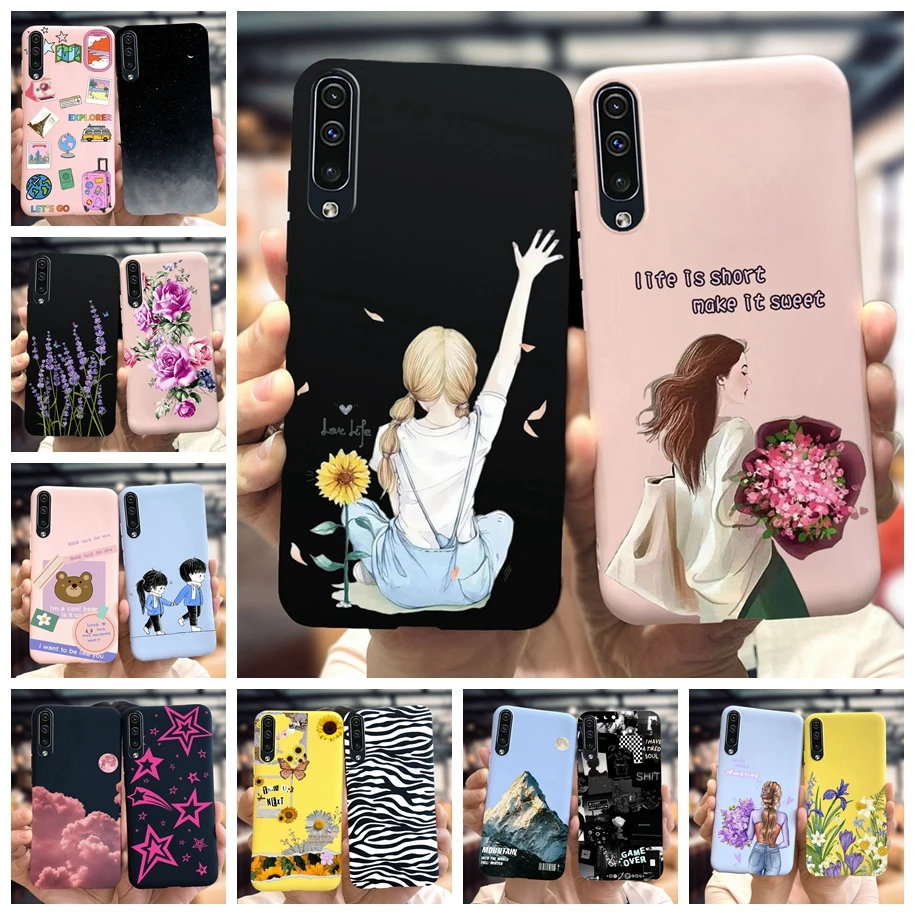 Чехол для Samsung A70, силиконовый мягкий чехол с цветочным рисунком для телефона Samsung Galaxy A70, чехлы для телефона le70, Матовый Бампер A 70S, чехлы