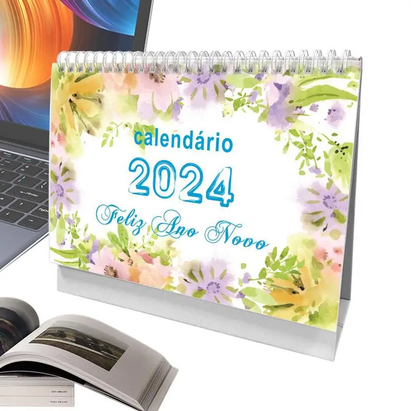 

2024 Desk Calendar Monthly Calendar Small Calendar Of Brazilian Flavor Theme 2024 Calendar With Minimalist Design With Thick And