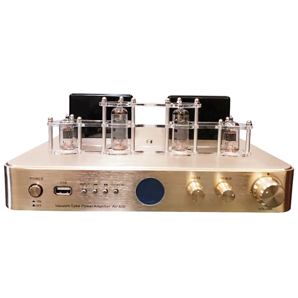 Aiyima Smsl Av600 Fibra Coassiale Usb Rca Bluetooth Amplificatore Di Potenza 2.1 80W Stereo 6 K4 Vuoto Elettronico Tubo Amplificatore Audio Amp