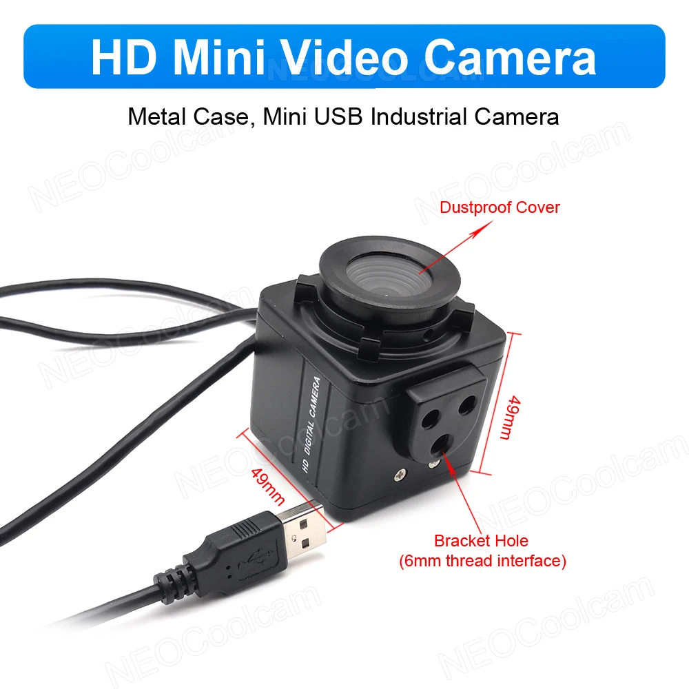Industrial USB Webcam 12MP IMX362 / 4K IMX179 Autofocus Mini Metal Usb Camera No Distortion Lens For Live Video Teaching Meeting 5