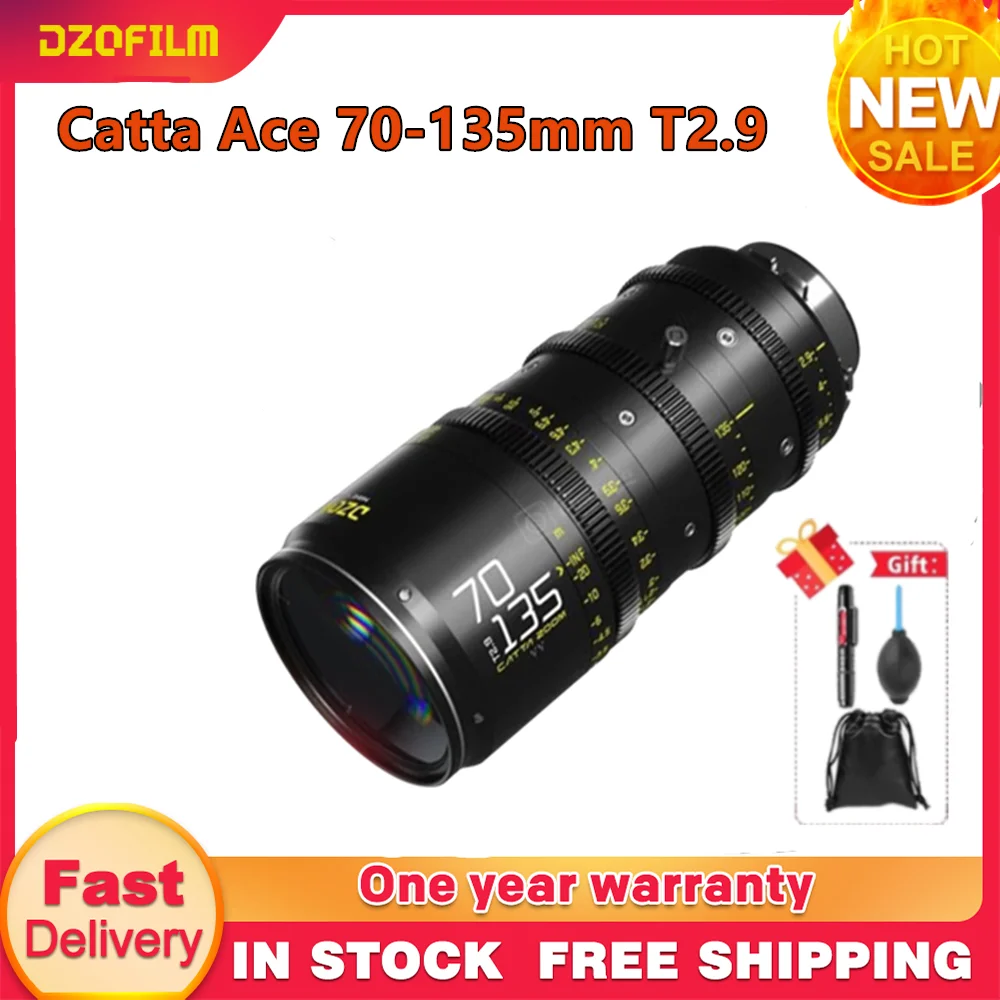 PL 마운트용 시네 줌 렌즈(블랙)용 DZOFilm Catta Ace 70-135mm ..
