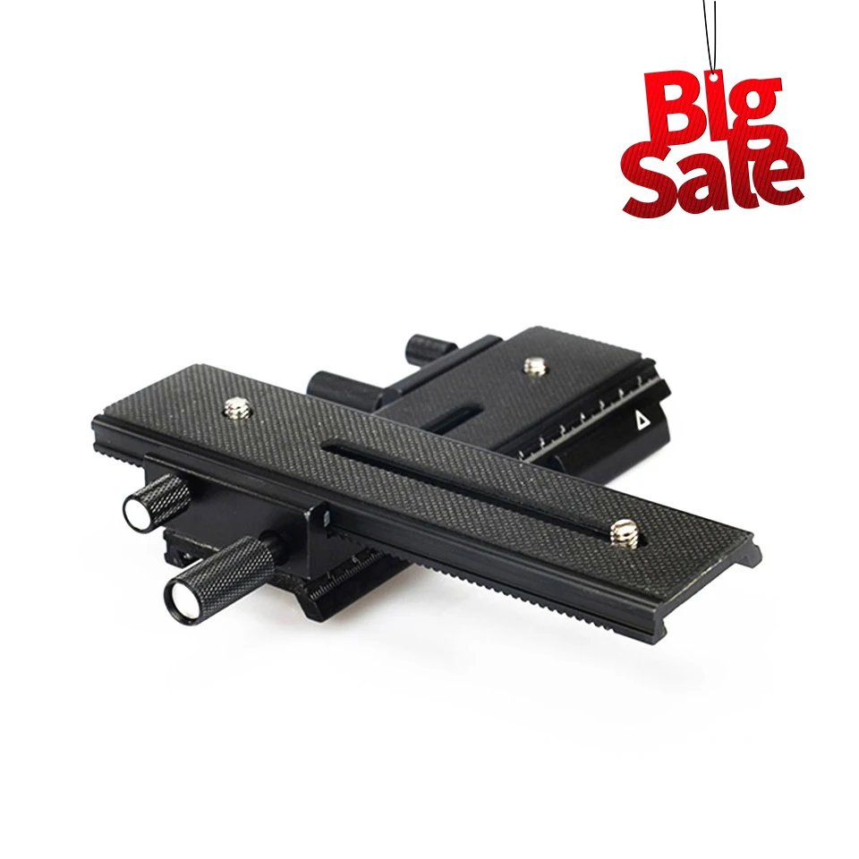 

2Pcs LP-01 2-Way Macro Focus Focusing Rail Slider Metal 1/4 inch Screw Hole for Canon Nikon Sony Pentax Camera DSLR Accessories