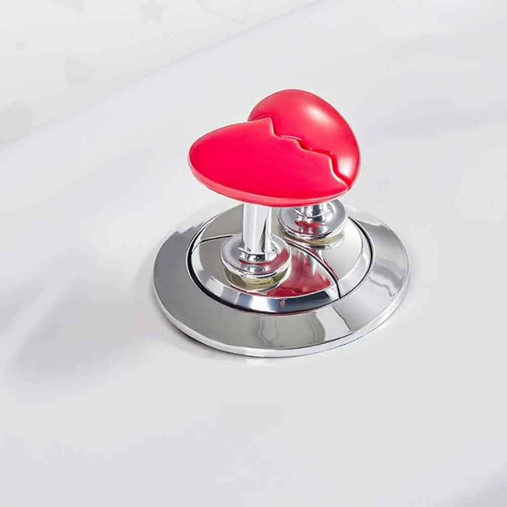 Broken Heart Shape Toilet Press Nail Protector Colorful Toilet Button Self-Adhesive Tank Flush Button Bathing Room Decor
