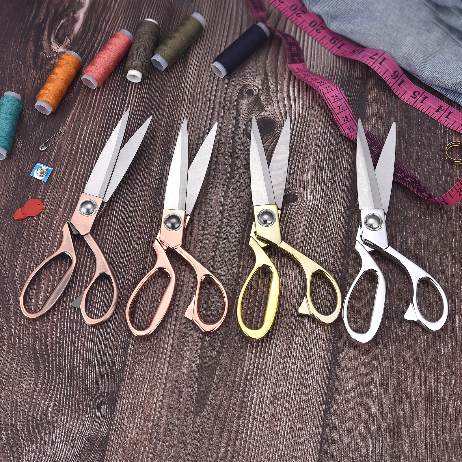 Professionelle Schneider Schere Vintage Nähen Schere Edelstahl Schneider Schere Für Stoff Kleidung Hand Cutter DIY Werkzeug – Detail 8