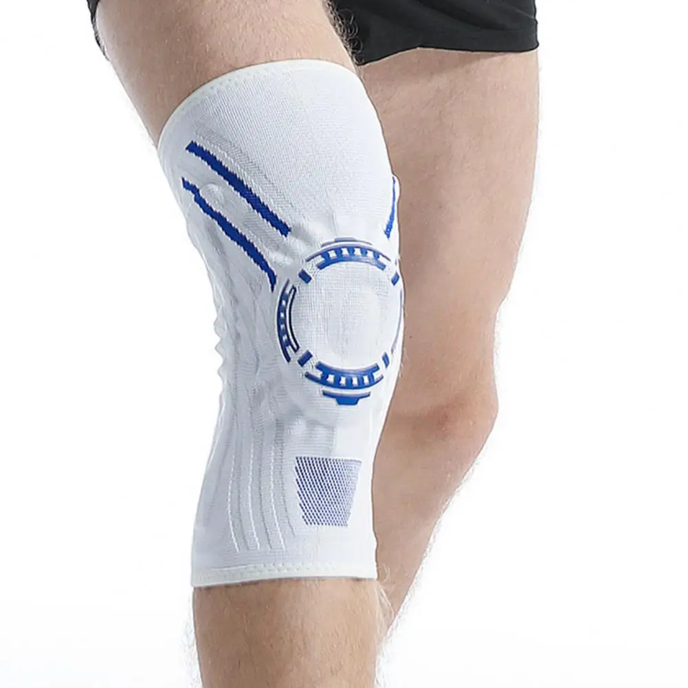 Genouillère de sport en tissu élastique, 1 pièce, courbe humaine bionique,  résistante aux chocs, attelle de jambe pour hommes et femmes, Support de