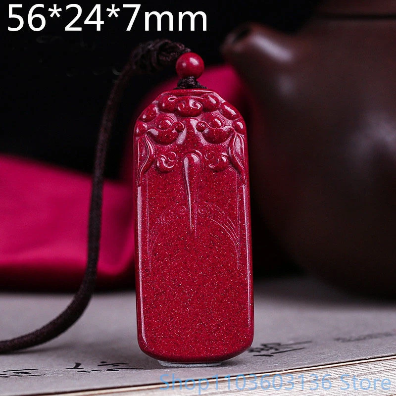 

Изысканная резная подвеска ручной работы с кристаллами Cinnabar для мужчин и женщин фиолетовые Подвески Cinnabar ожерелье подвеска