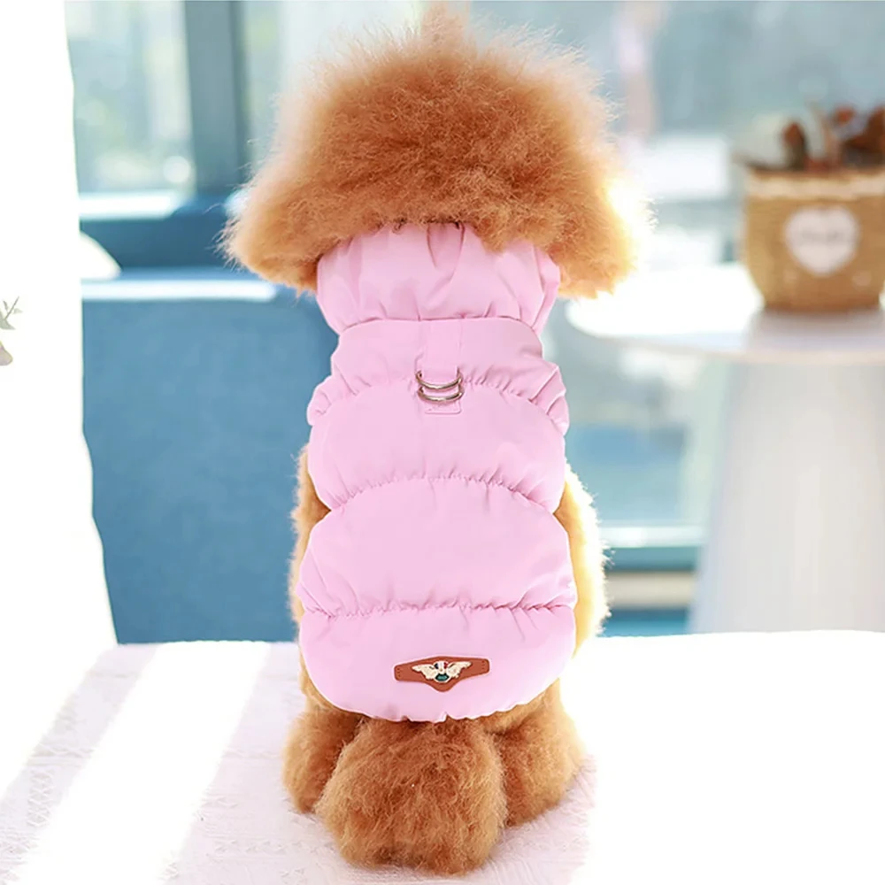 Soft Warm Dog Clothes Winter Padded Puppy Cat Coat Jacket For Small Medium Dogs Poodle Vest Pet Clothing