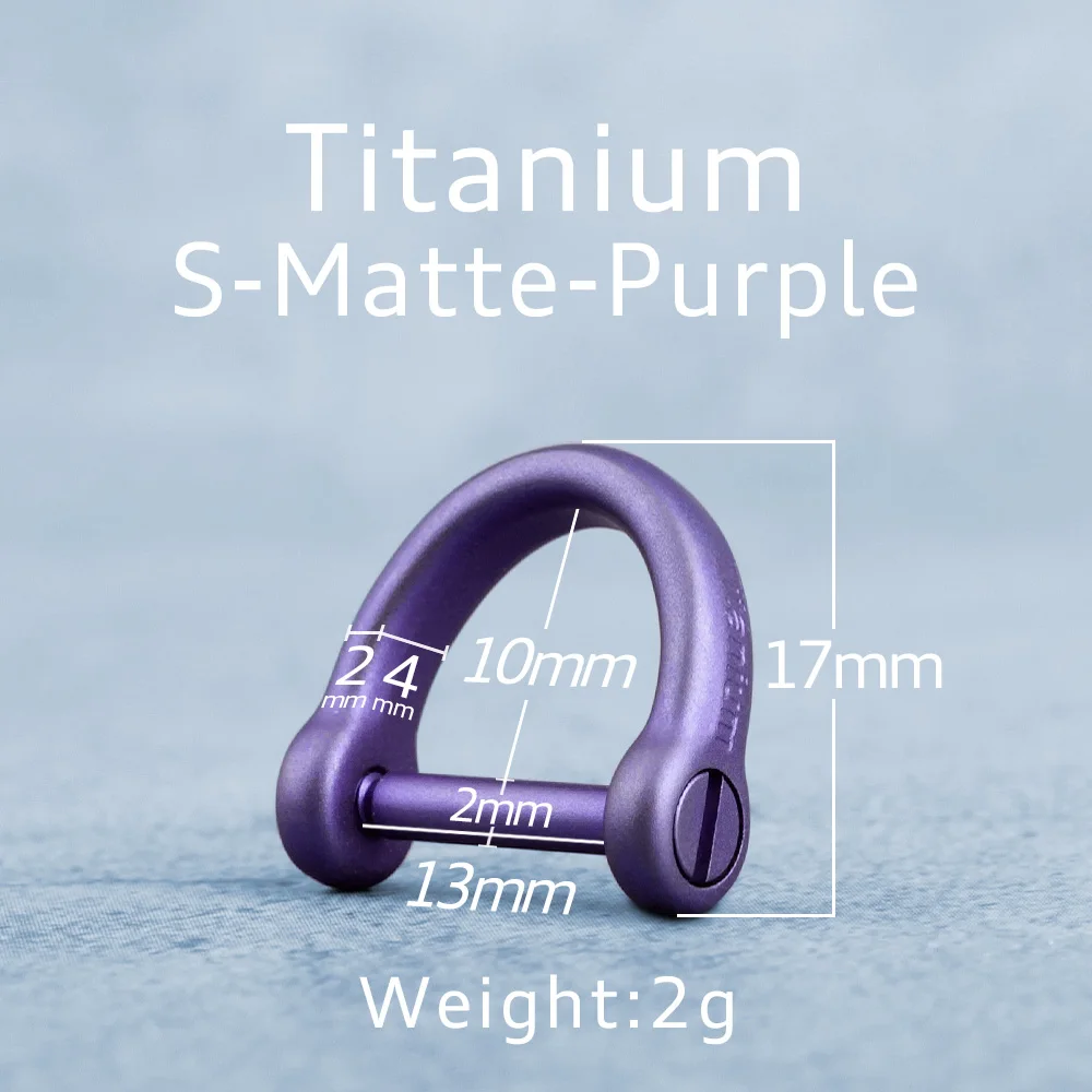 Luxury Titanium Horseshoe Buckle Keychain - Lightweight Baked Color Key Ring Holder, Premium Gift